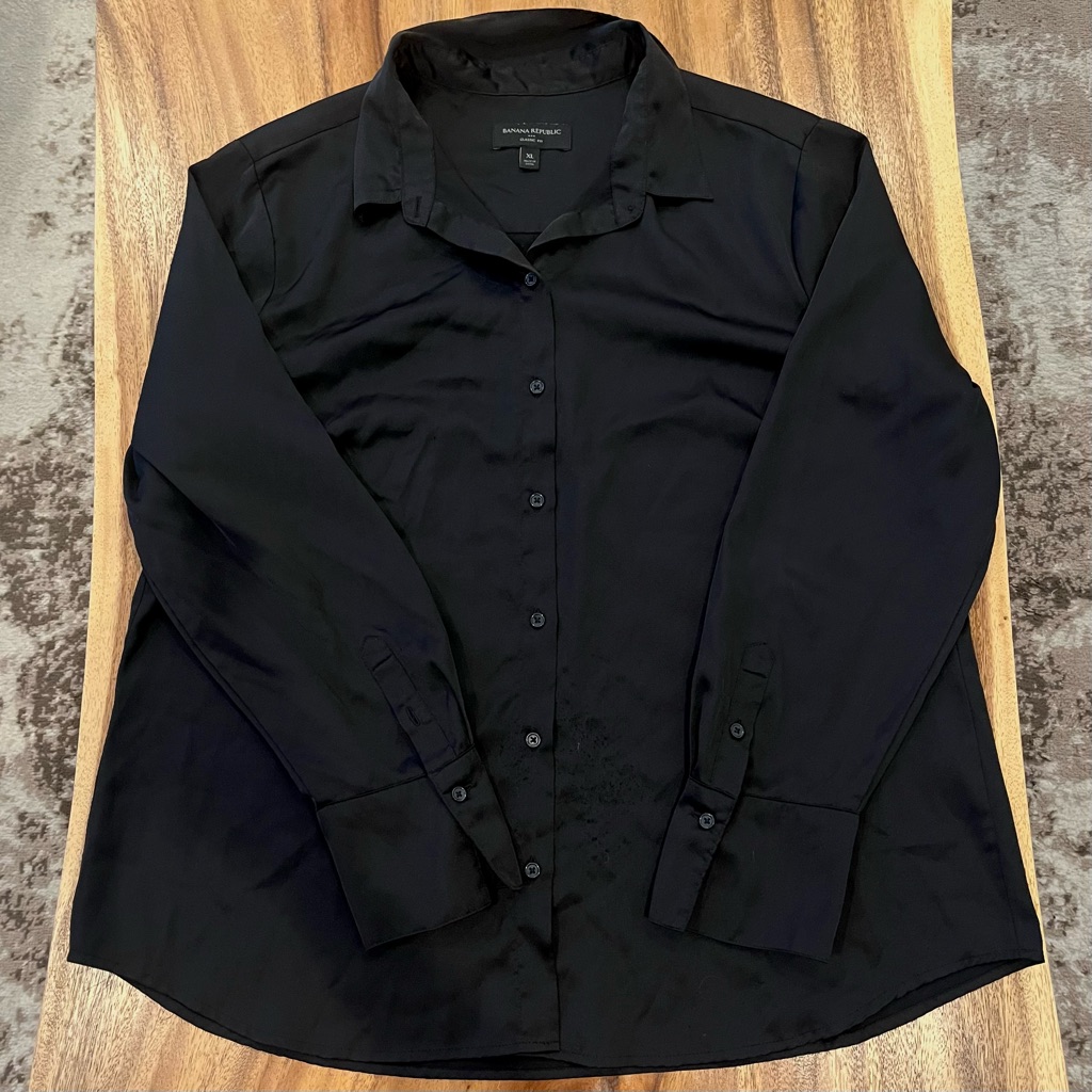 Banana Republic Black Long Sleeve Dress Shirt